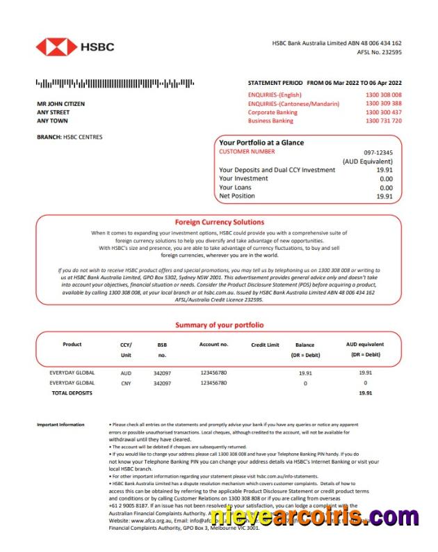 Australia HSBC bank st version 2